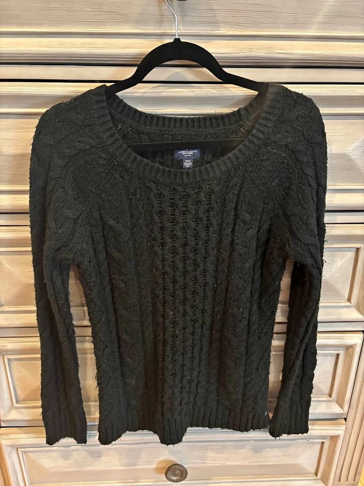 Women’s black glitter sweater medium