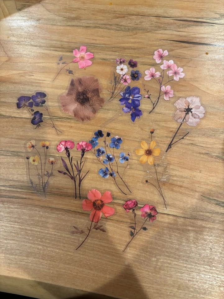 Clear water resistant floral stickers $1 each - photo 3