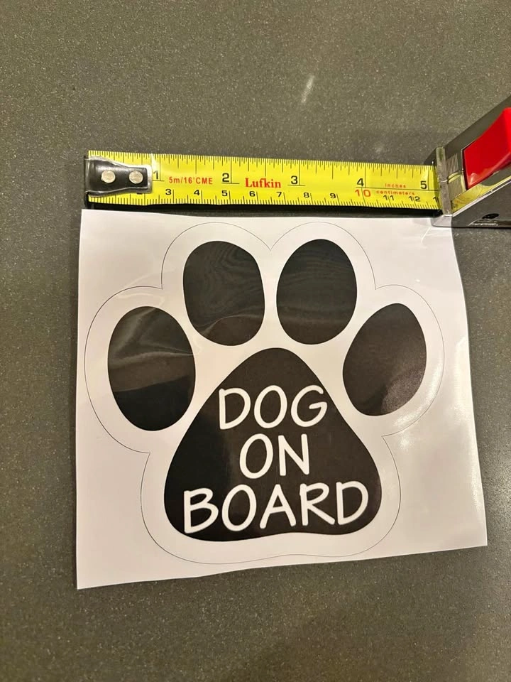 Dog on board sticker