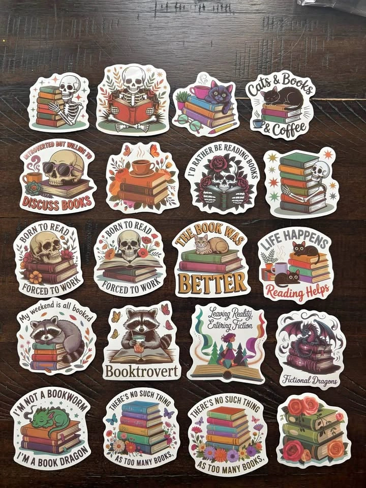 Bookish Stickers 10 for $5