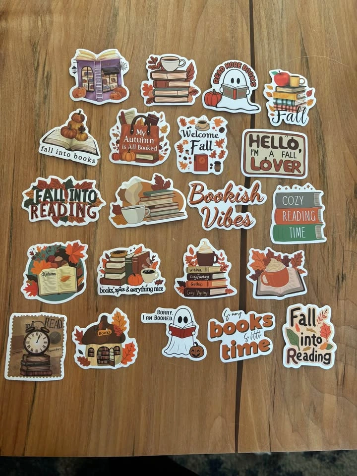 Fall Bookish Stickers