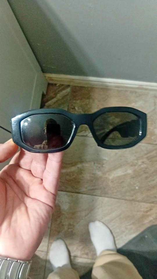 Versace Medusa Biggie Sunglasses - Black and Gold (Authentic)