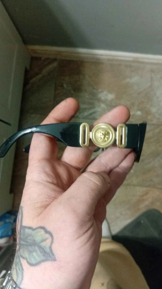 Versace Medusa Biggie Sunglasses - Black and Gold (Authentic) - photo 2