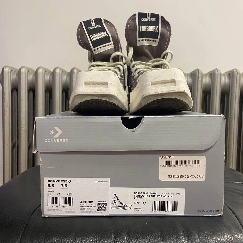 Converse x Rick Owens TURBODRK Chuck 70 Laceless Grey - photo 2