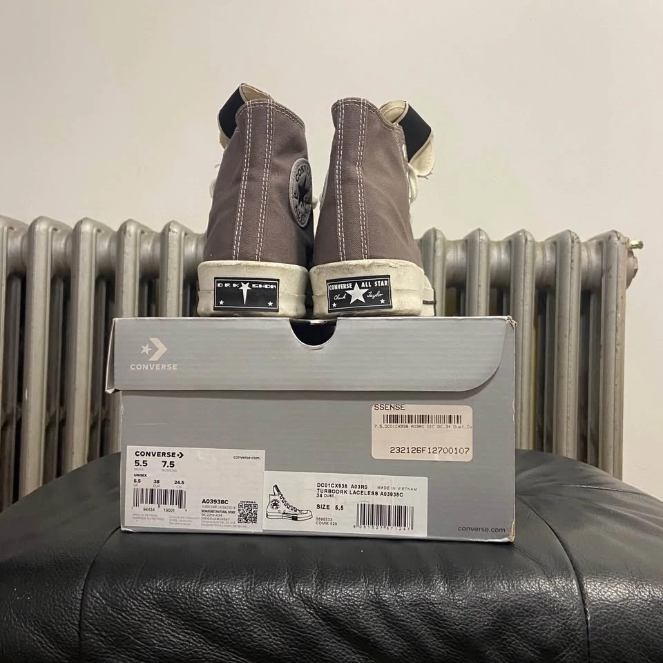 Converse x Rick Owens TURBODRK Chuck 70 Laceless Grey - photo 3