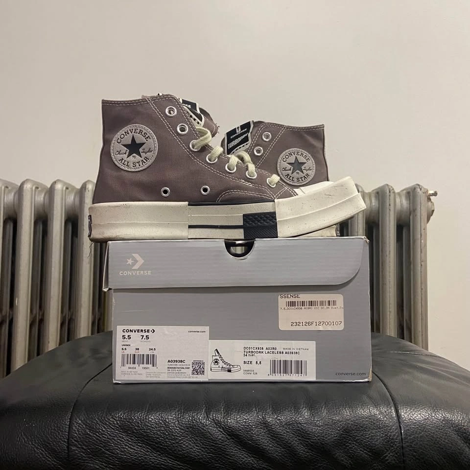 Converse x Rick Owens TURBODRK Chuck 70 Laceless Grey - photo 4