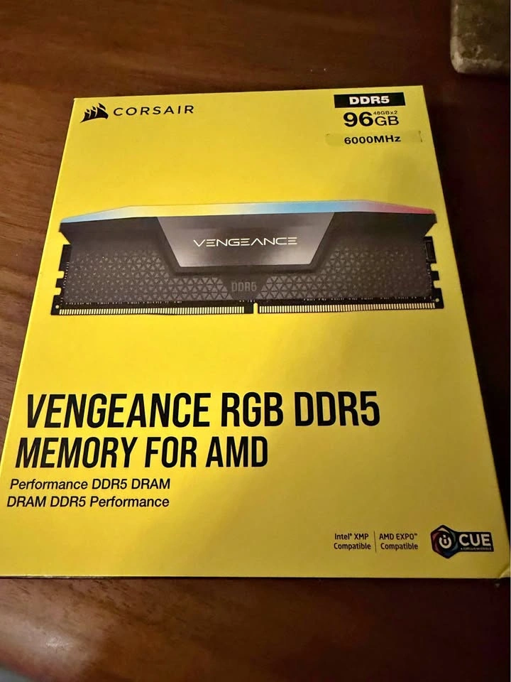 Corsair Vengeance RGB DDR5 96GB (2x48GB) 6000MHz RAM