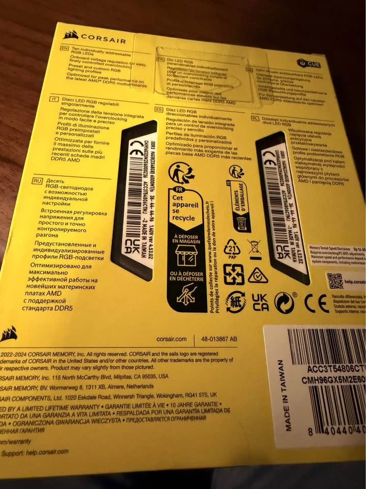 Corsair Vengeance RGB DDR5 96GB (2x48GB) 6000MHz RAM - photo 2