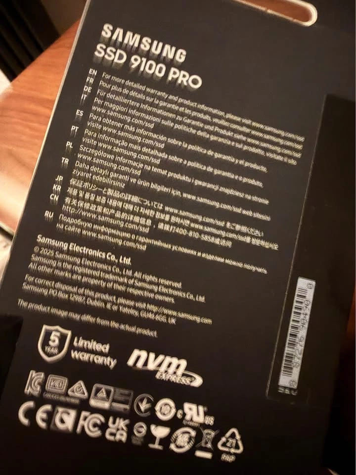 BNIB Factory Sealed – Samsung 9100 PRO 2TB PCIe 5.0 NVMe SSD - photo 2
