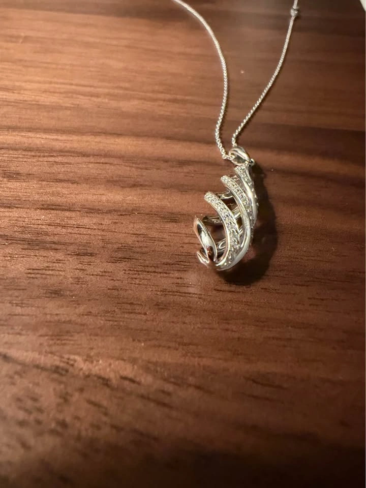14ct White Gold Necklace & Pendant 42 Diamonds 0.25ct 5.2g