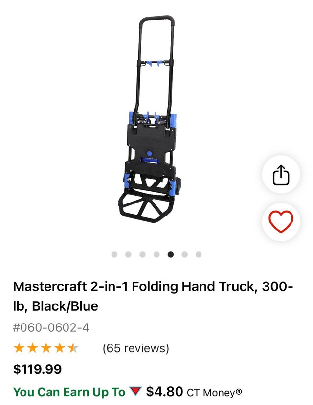 Mastercraft 2-in-1 Folding Hand Truck - photo 2