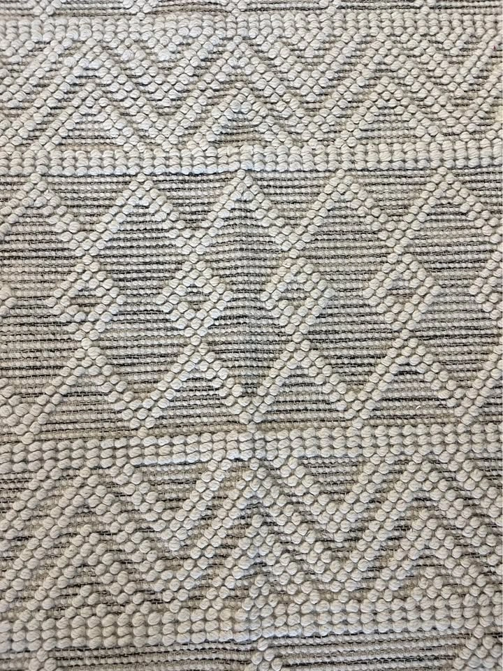 Latrissa Flatweave Charcoal/Cream Moroccan Wool Rug Runner - photo 2