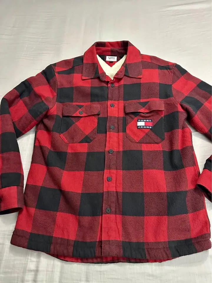 Tommy Jeans Oversized Sherpa Flannel - Men's Large - Like New thumbnail