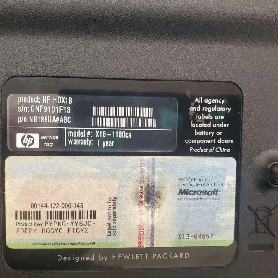 HP HDX 18 laptop image indicator(2)