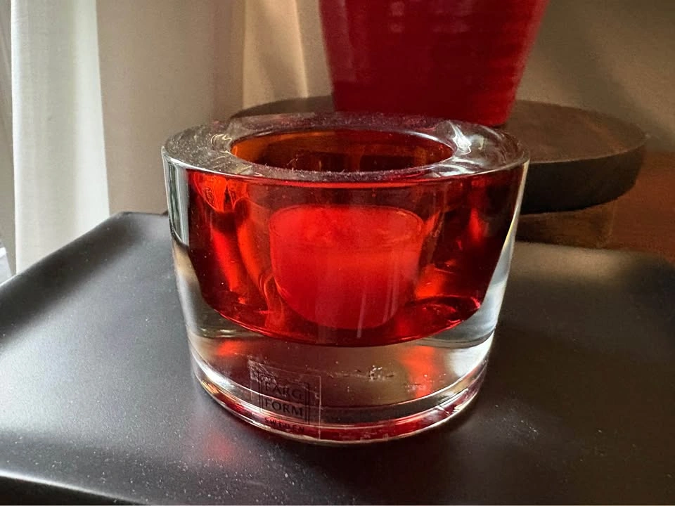 FÄRG & FORM Sweden Amber Glass Votive Candle Holder - photo 4