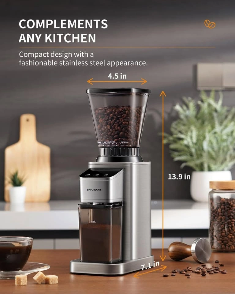SHARDOR Anti-Static Conical Burr Coffee Grinder CG-203S - photo 3