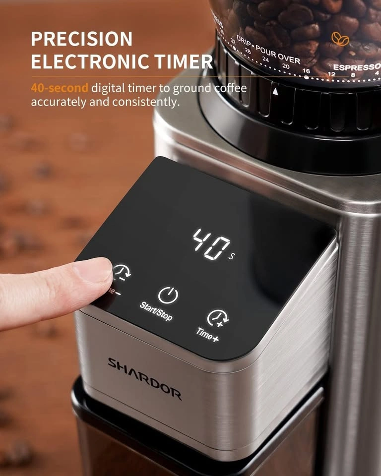 SHARDOR Anti-Static Conical Burr Coffee Grinder CG-203S - photo 4