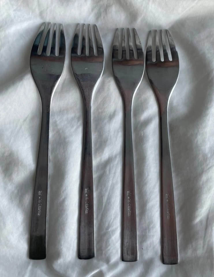 Vintage SBS Solingen German Stainless Geometric Pastry Forks - photo 3