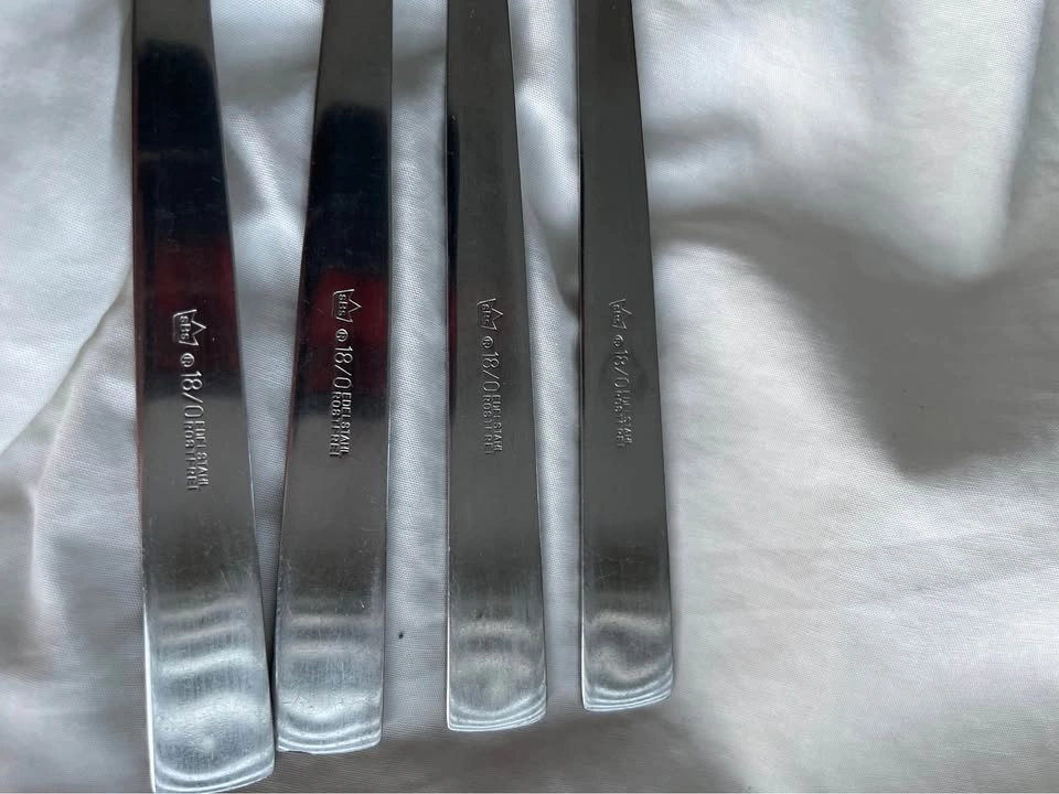 Vintage SBS Solingen German Stainless Geometric Pastry Forks - photo 4