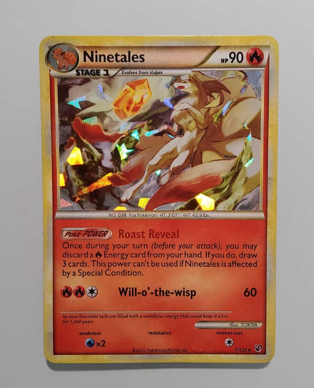 2010 Ninetales 7/123 Cracked Ice Pokemon (SYMBOL ERROR)