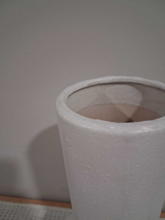 Modern Textured White Ceramic Vase - photo 3