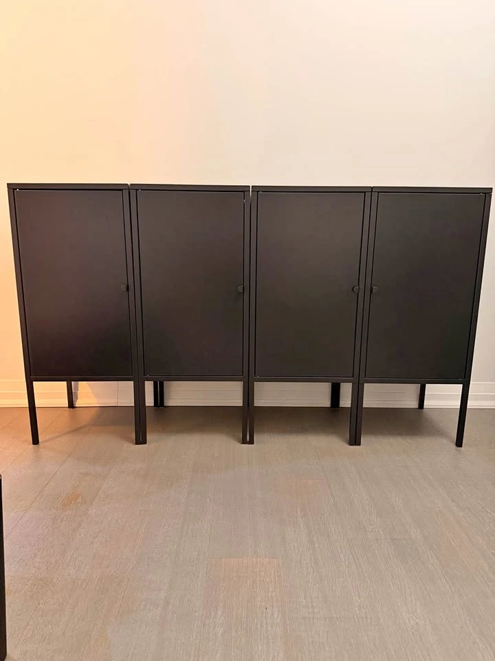 IKEA LIXHULT Metal Cabinets – Set of 4 – Anthracite