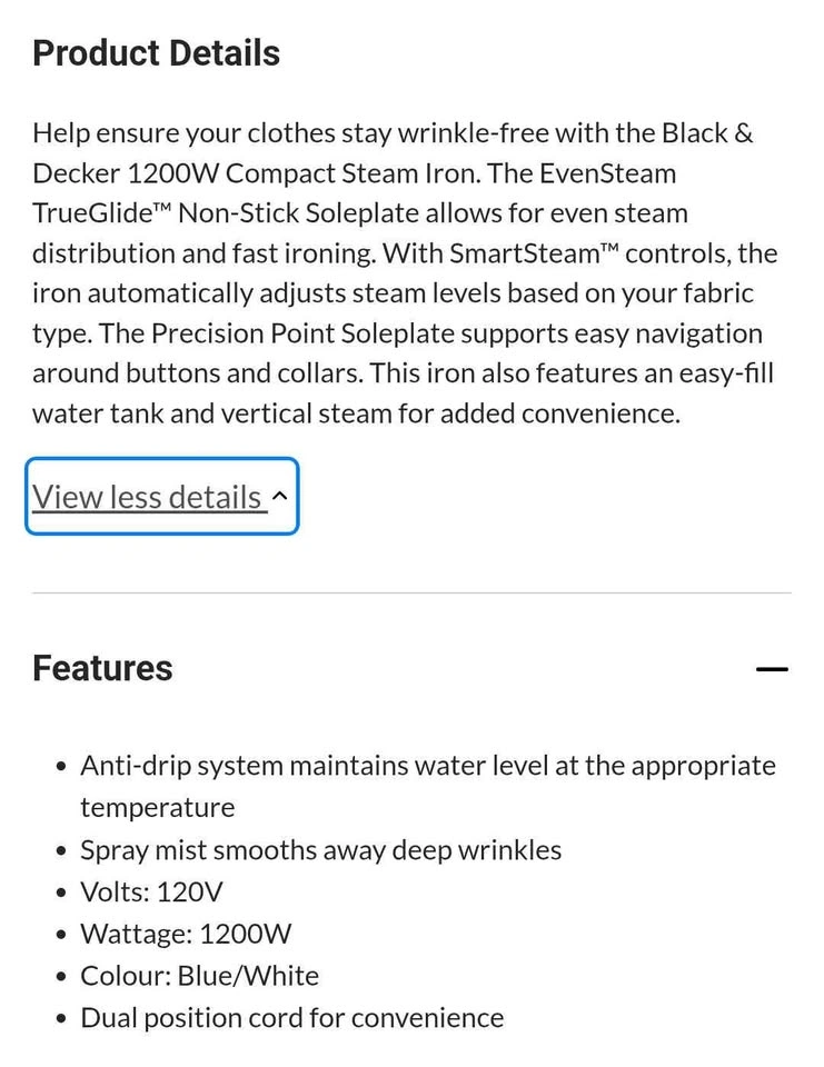 Black & Decker Steam Iron - photo 5