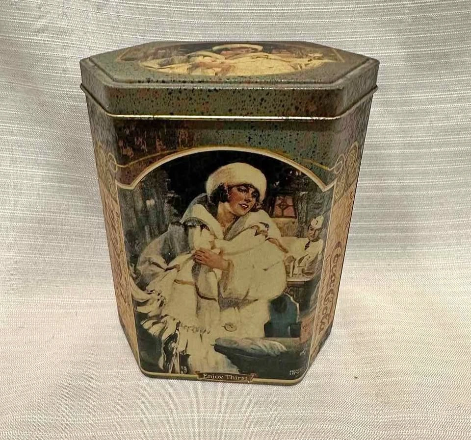 Vintage 1991 Coca-Cola Hexagonal Tin