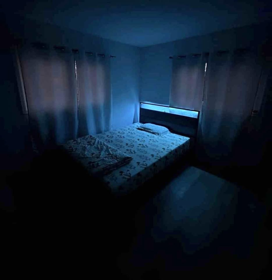 Queen bed Frame with LED and Roots comforter