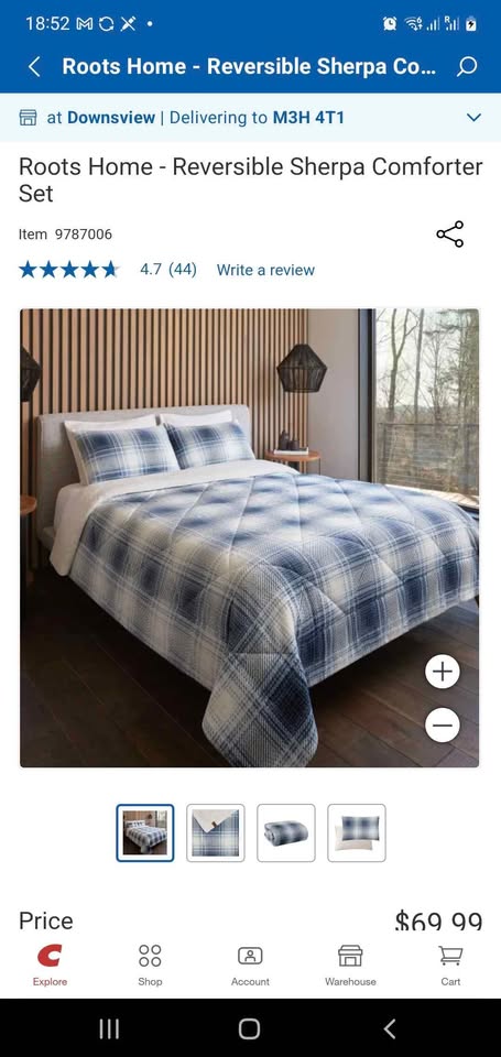 Queen bed Frame with LED and Roots comforter - photo 5