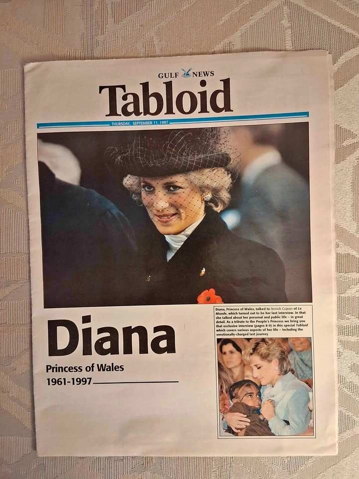Vintage Gulf News Tabloid Diana Memorial Issue - Sept 11, 1997