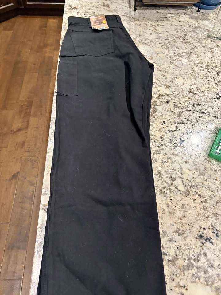NEW, Tags on; Carhartt Canvas Carpenter Jean 38 x 34 (Black)