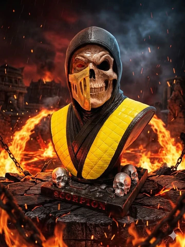 Scorpion Mortal Kombat Bust - photo 2