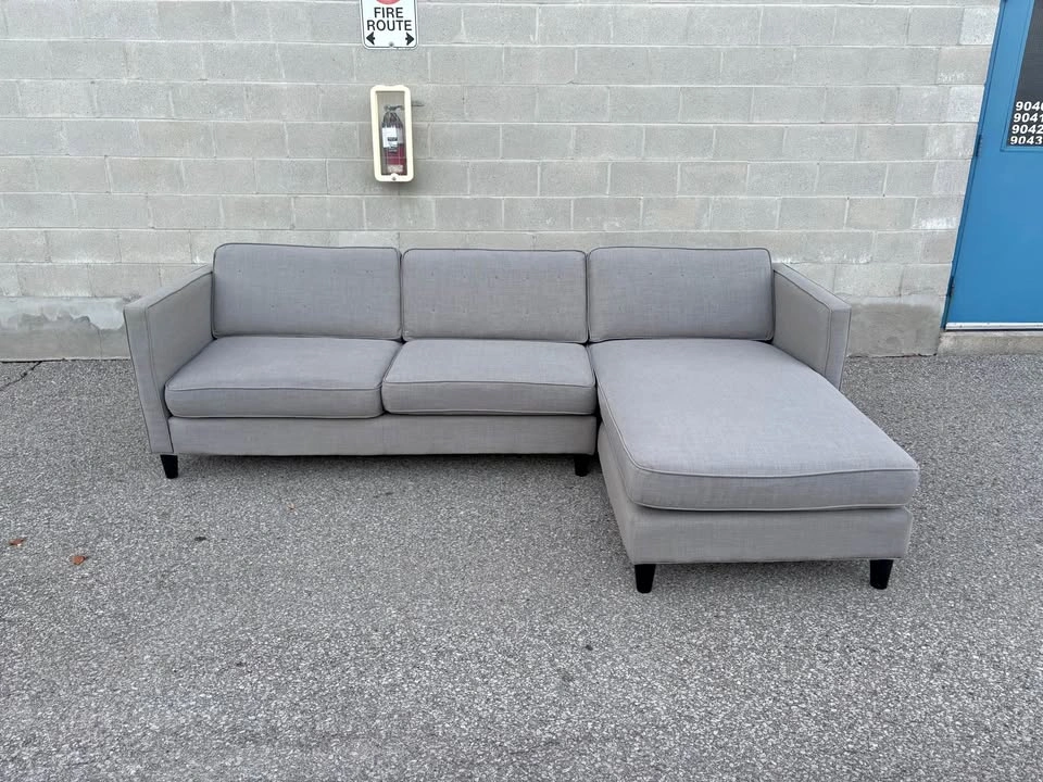 Grey Sectional Sofa with Chaise