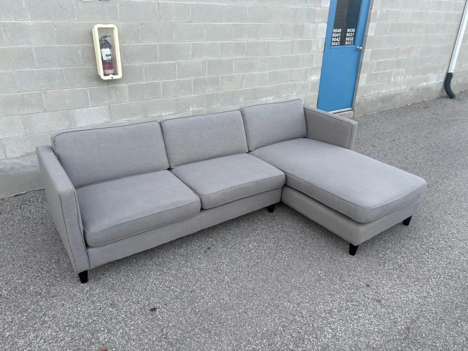 Grey Sectional Sofa with Chaise - photo 3