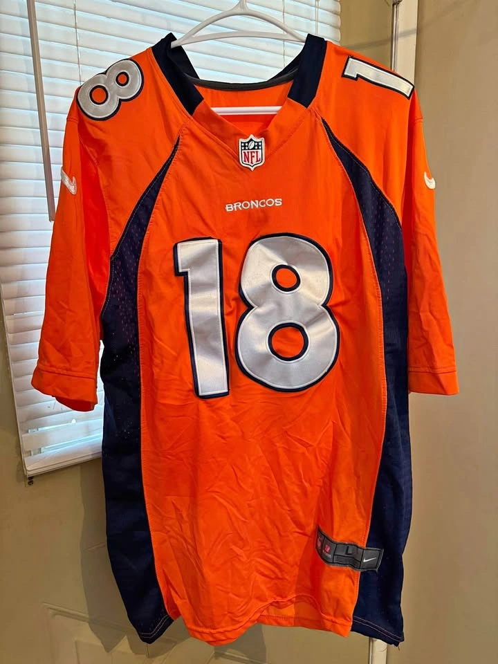 Peyton Manning #18 Denver Broncos NFL Nike Jersey Mens Large
