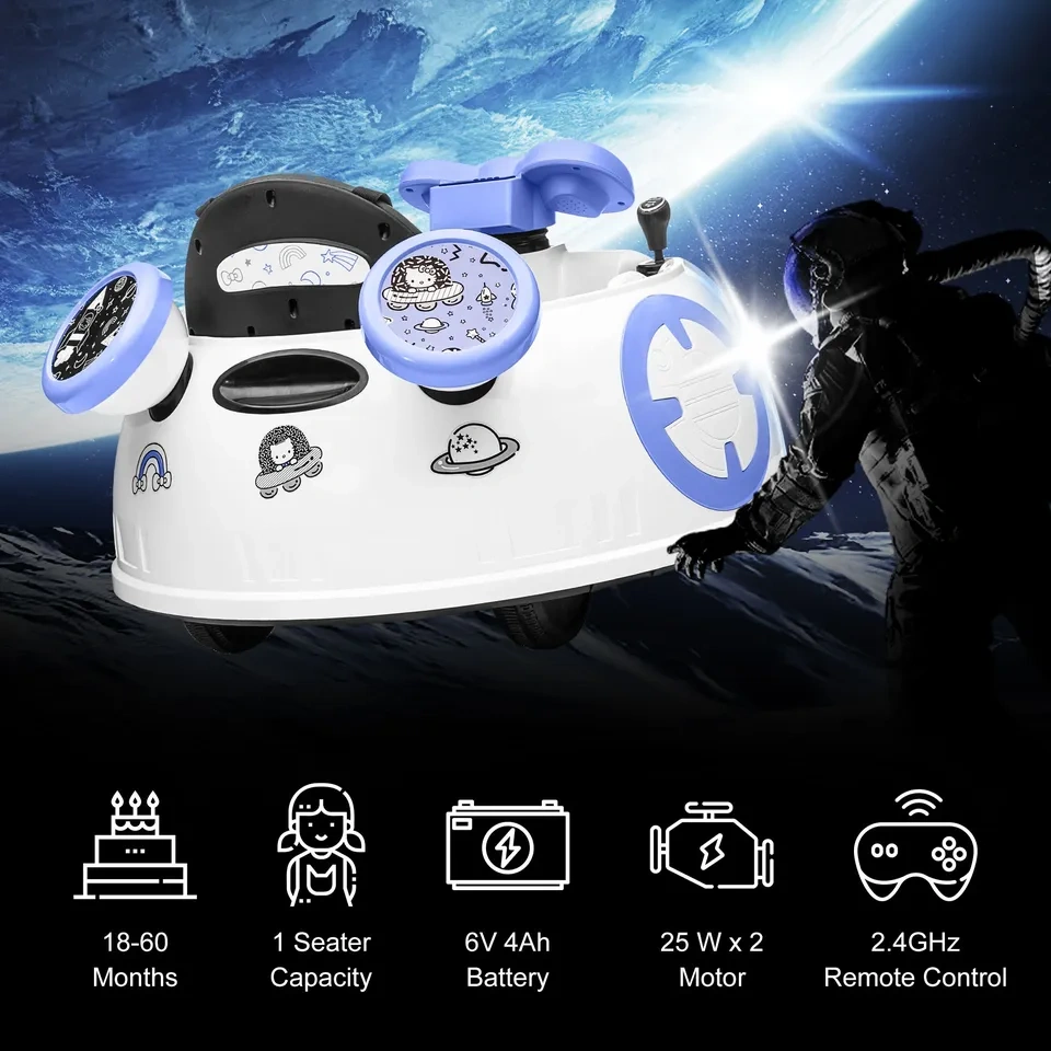 Kool Karz Hello Kitty Space Explorer Bumper Car - 6V - photo 3