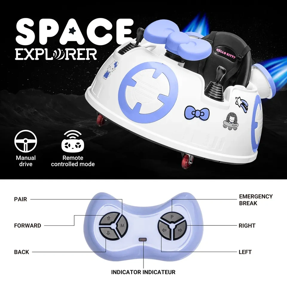 Kool Karz Hello Kitty Space Explorer Bumper Car - 6V - photo 4