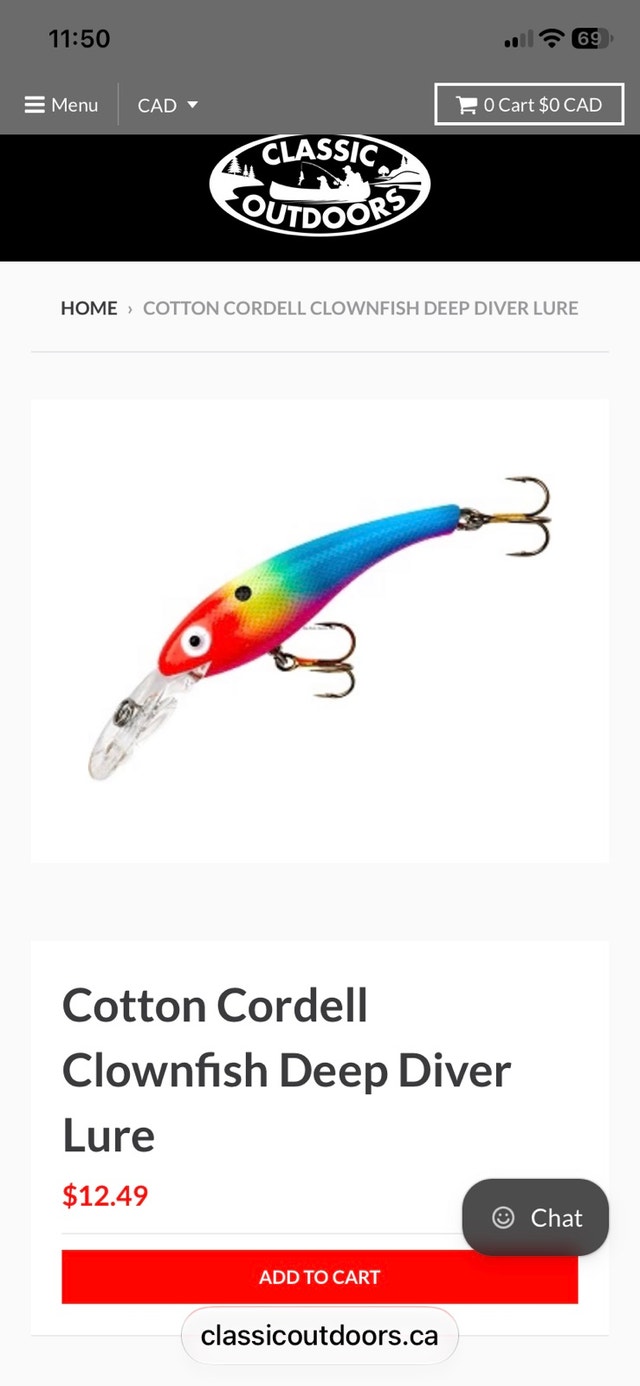 Cotton Cordell Clownfish Deep Diver Lure - photo 4