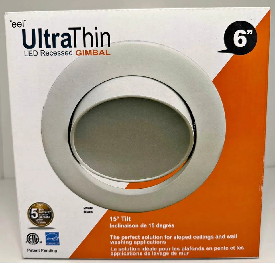 6” UltraThin LED Recessed Gimbal Pot Lights Several Boxes
