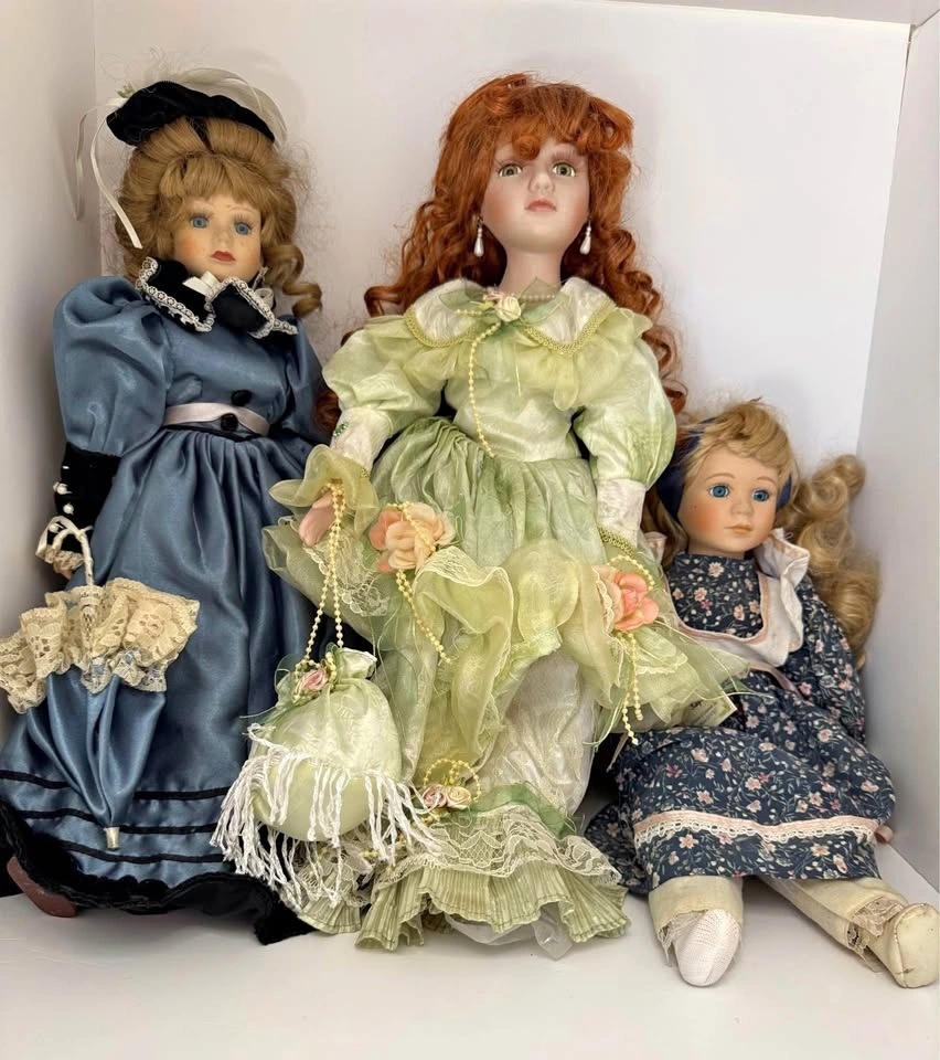 Vintage Porcelain Dolls, Lot of 11