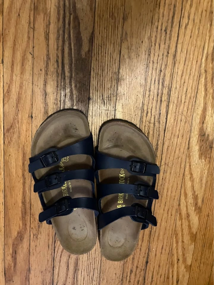 Navy Blue, Birkenstock Florida Sandals Size 36
