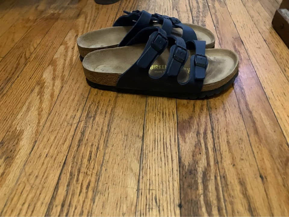 Navy Blue, Birkenstock Florida Sandals Size 36 - photo 2