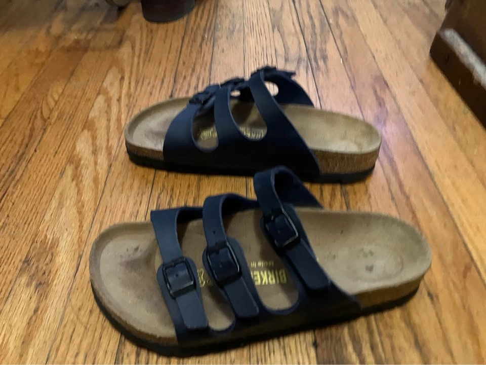 Navy Blue, Birkenstock Florida Sandals Size 36 - photo 3