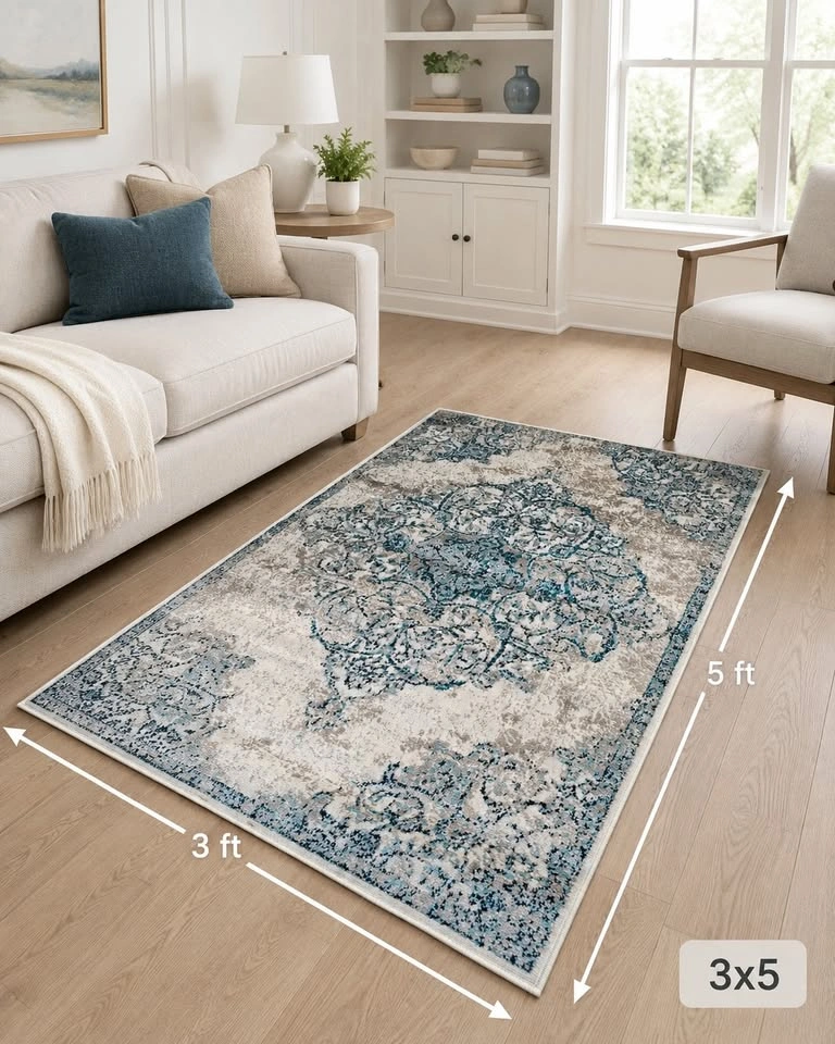 3x5 Distressed Persian Vintage Inspired Area Rug - photo 3