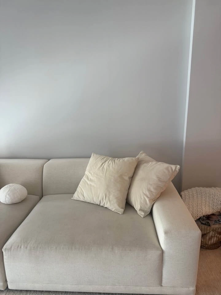 CB2 Faible 2-Piece White Performance Chenille Sectional Sofa - photo 3