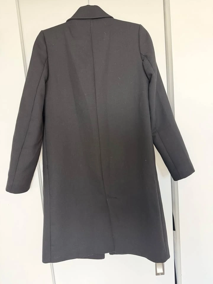 Zara Black Fall Coat Knee Length - photo 2