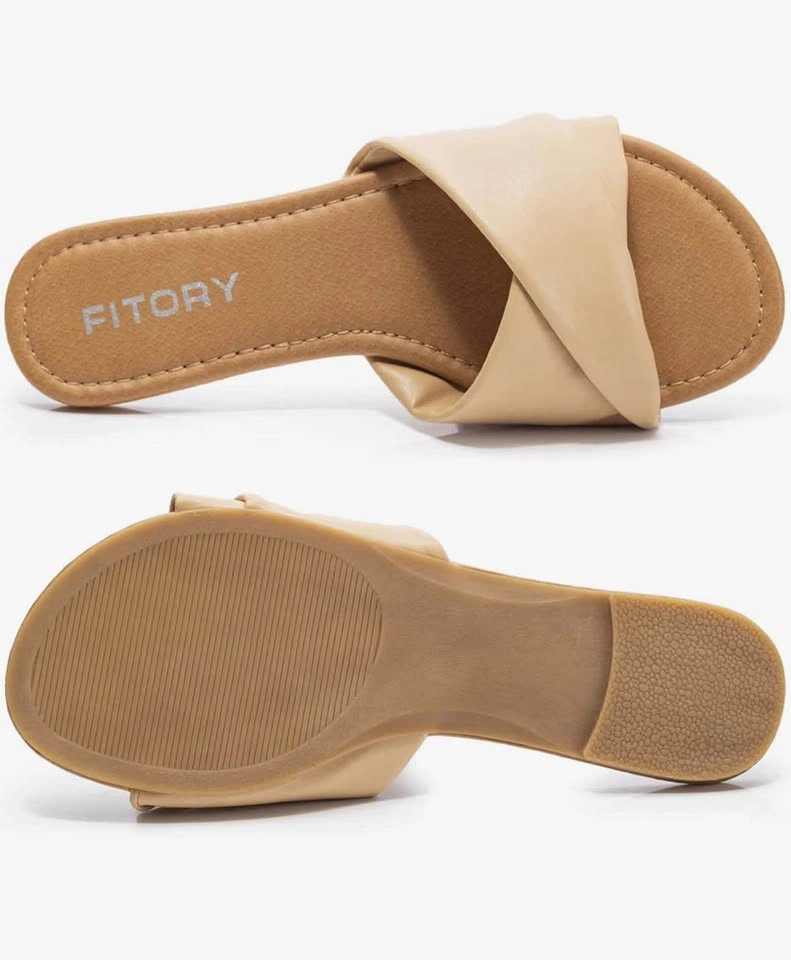 FITORY Women's Flat Slide Sandals - Size 9 - photo 3