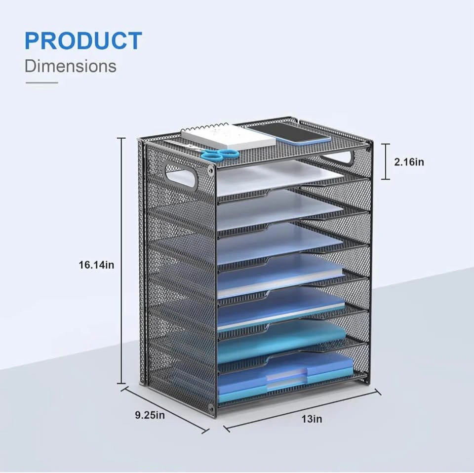 8-Tier Mesh Desk File Document Organizer - photo 2