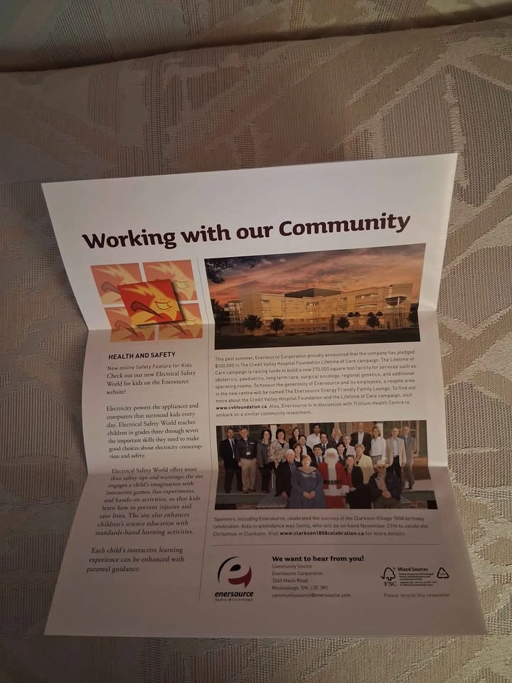 Vintage 2008 Mississauga Enersource Ephemera Newsletter - photo 3